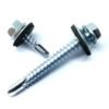 DIN7504 stainless steel self-drilling screw with hex washer head and EPDM bonded washer