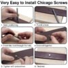 Flat Head Chicago Screw Rivets for Leather/Belt/ Wallet/Handbag