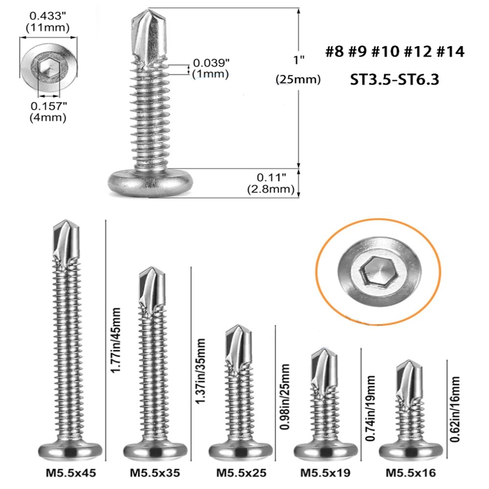 Square Pan Head Self Drilling Screws