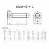 Black hexagon socket head joint connector bolt with hex socket drive 3
