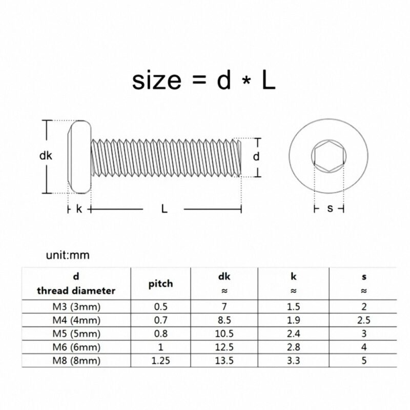 Black hexagon socket head joint connector bolt with hex socket drive 2