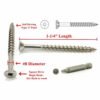 Countersunk Rib Square Head Drive Deck Screw
