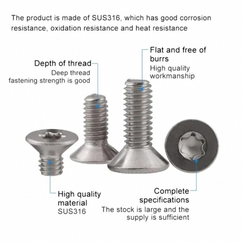 Flat Countersunk Torx Head Machine Screw