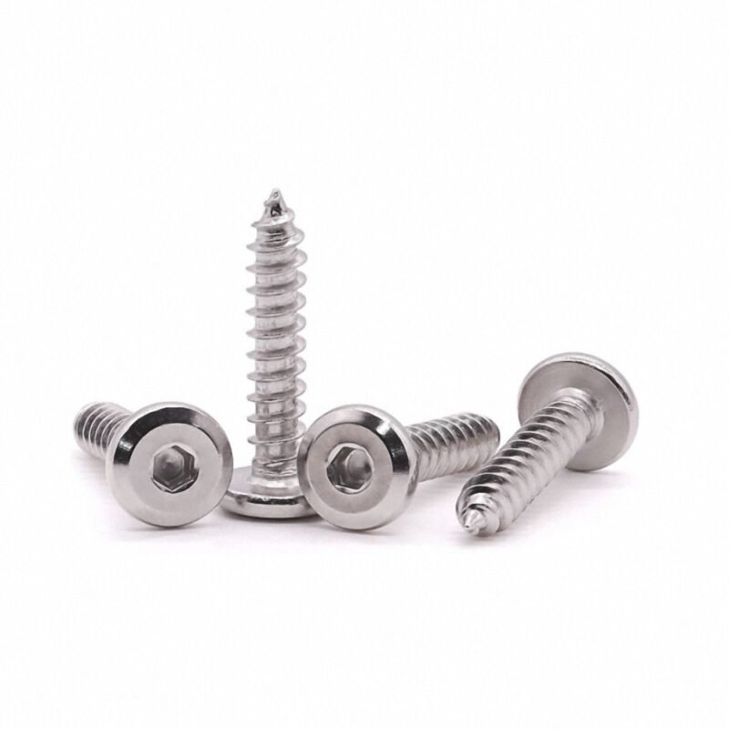 Flat Head Inverted Edge Hexagon Wood Screw