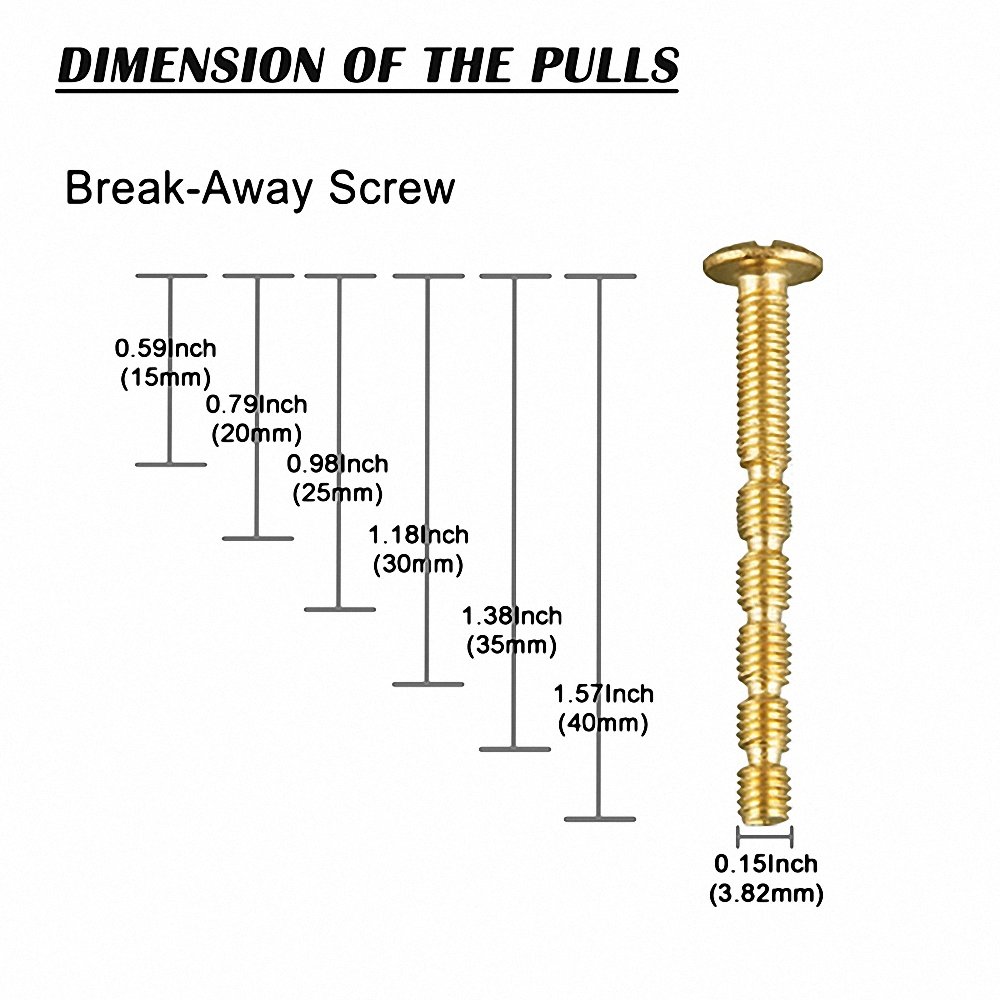 Nickel Stainless Steel Countersunk Head Connecting Bamboo Shaped Break-away Screw