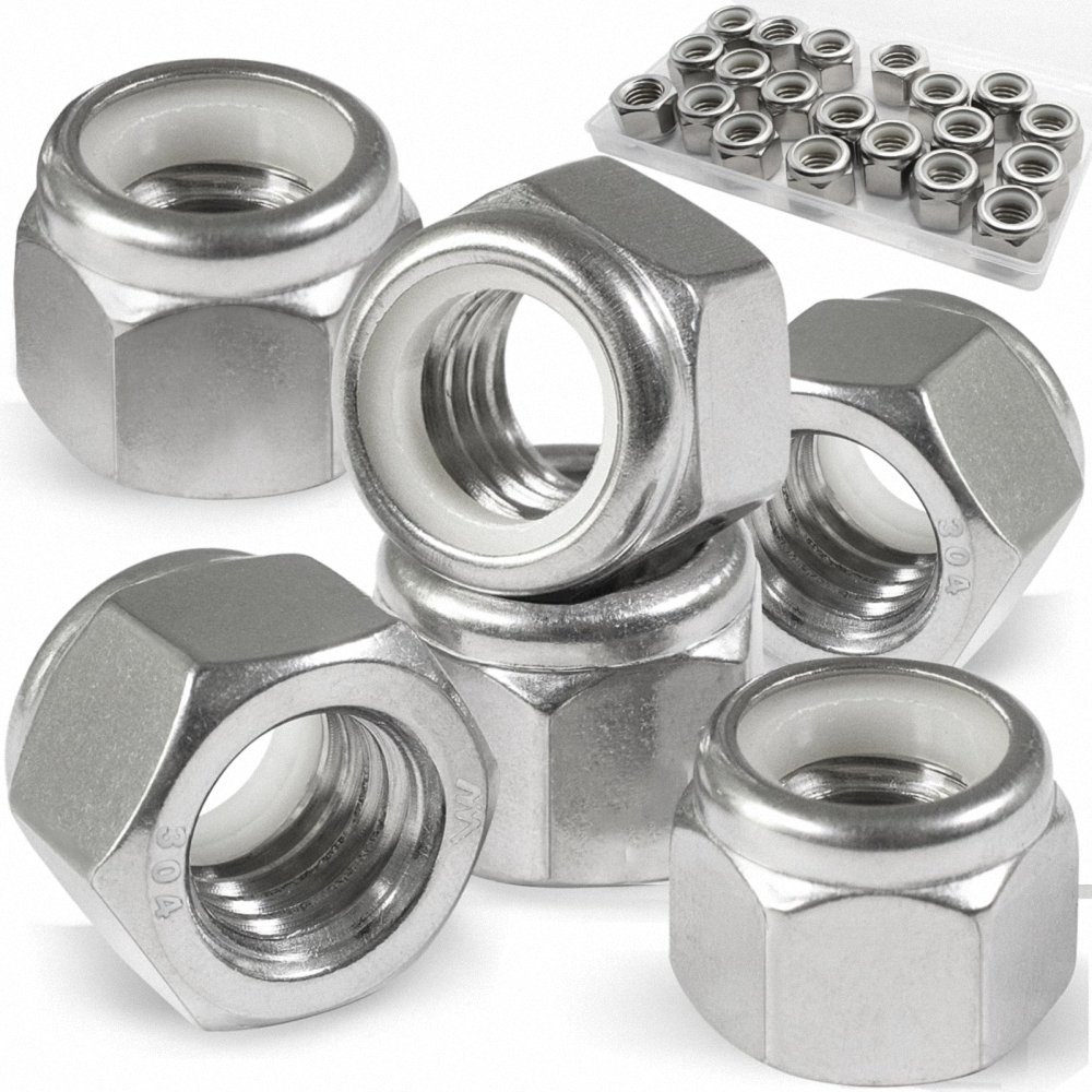 Huaduo Nut SS304 Nylon Insert Nylock Lock Nut