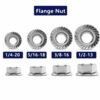 Stainless Steel Serrated Hexagon Flange Locking Nuts