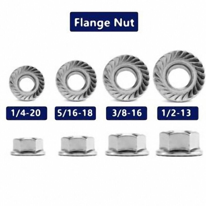 Stainless Steel Serrated Hexagon Flange Locking Nuts