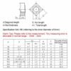 Stainless Steel Thread Square Weld Nuts