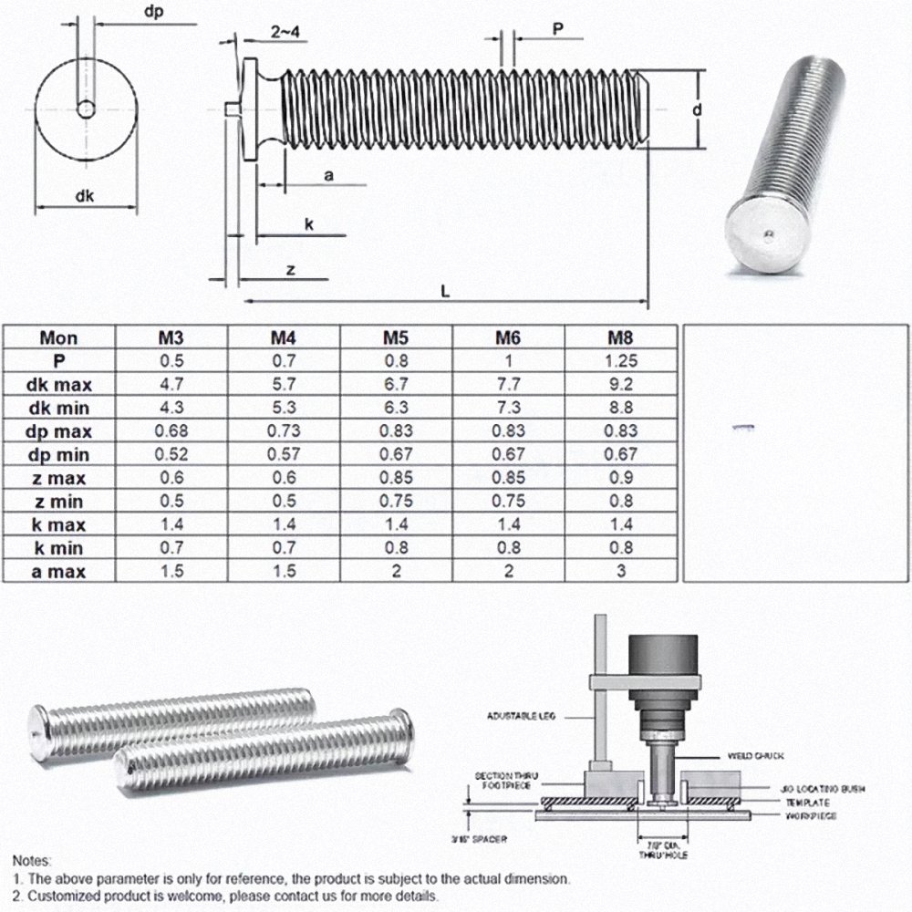 Weld Spot Stud Screw Bolt