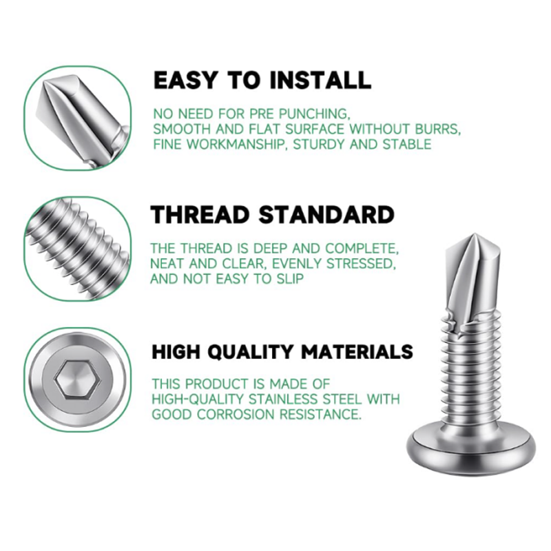 socket-Sheet-Metal-Screws Flat Hex Socket Head Screws for Construction Applications