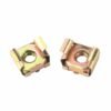 Stainless Steel Cage Nut holding a Zinc Plated Square Nut with Mounting Screw