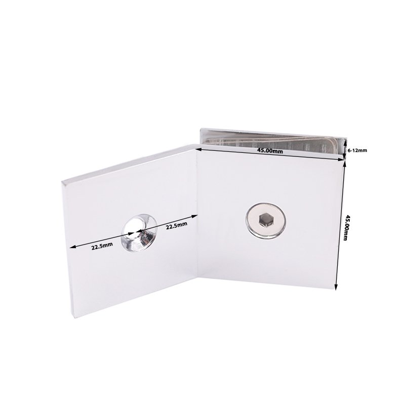135 Degree Brass Glass Clamp Bathroom Clip Glass Shower Fittings