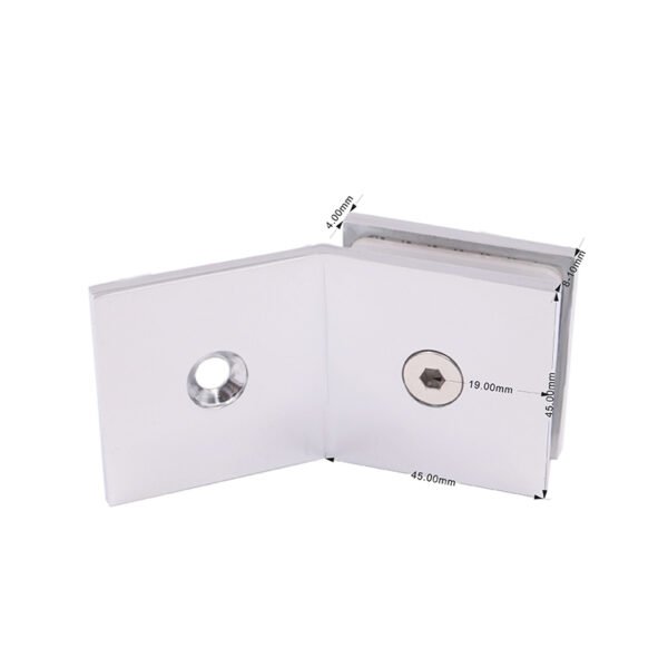 135 Degree Brass Wall Mounted Glass Clips Glass Door Hinge Clamp