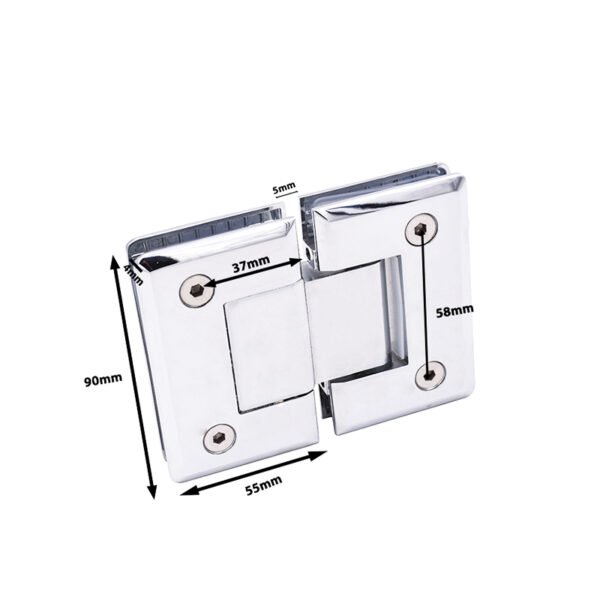 180 Degree Glass To Glass Brass Door Hinge Shower Enclosure Hardware