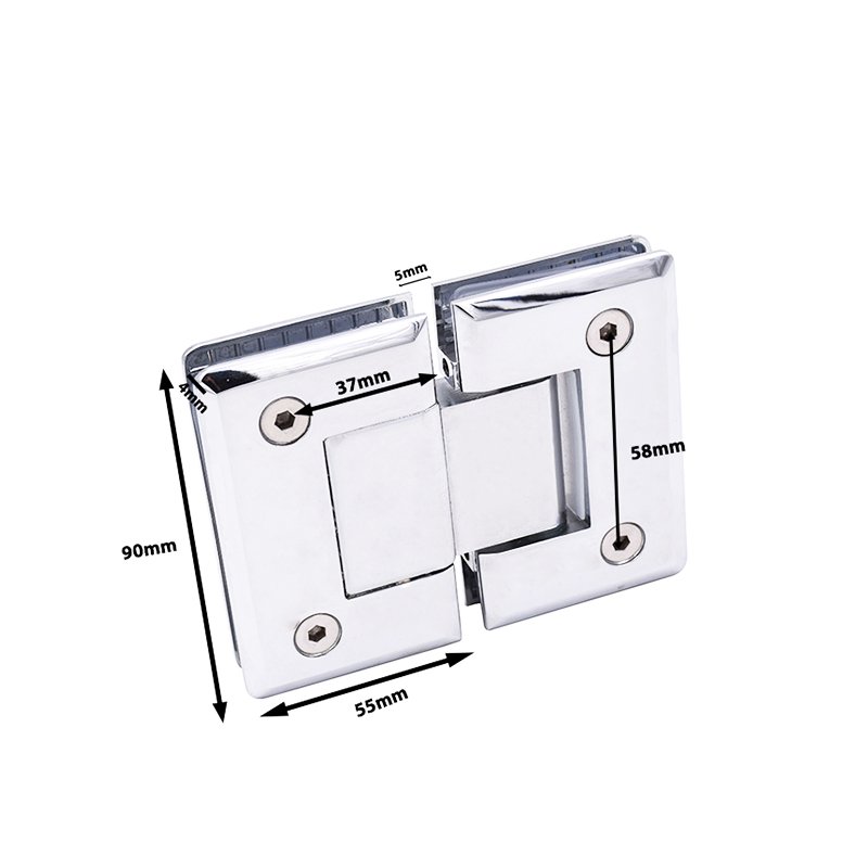 180 Degree Glass To Glass Brass Door Hinge Shower Enclosure Hardware