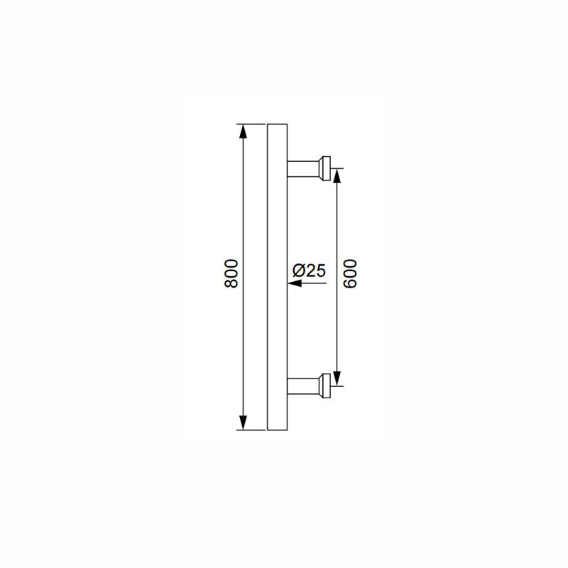 24" Customization Back-To-Back Ladder Brass Glass Door Pull Handle