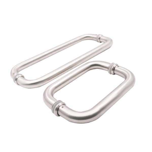 8" Back-To-Back Tubular Stainless Steel Brass Glass Door Pull Handle