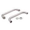 8" Back-To-Back Tubular Stainless Steel Brass Glass Door Pull Handle