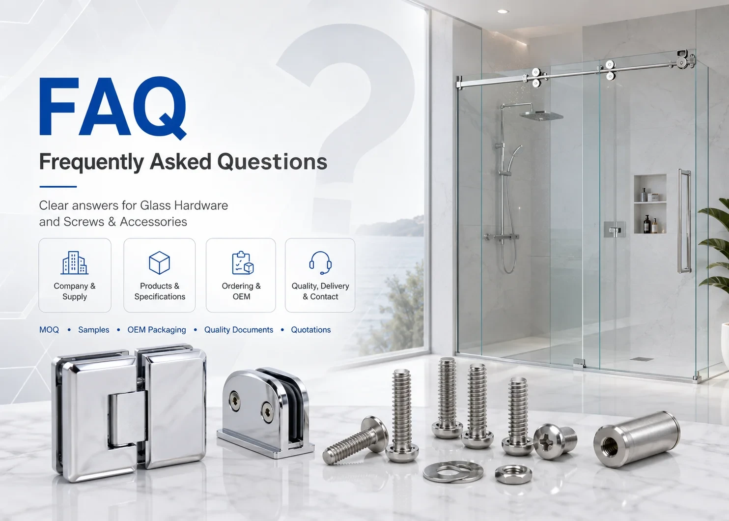 CH Fasteners glass hardware and screw product support