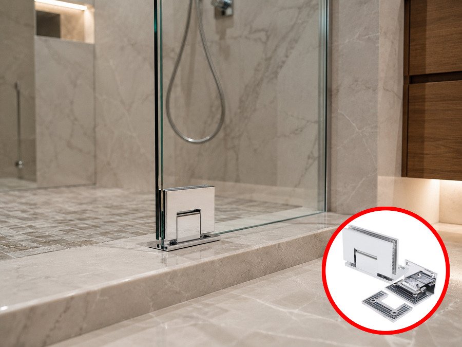 Glass door hinges and glass hardware products