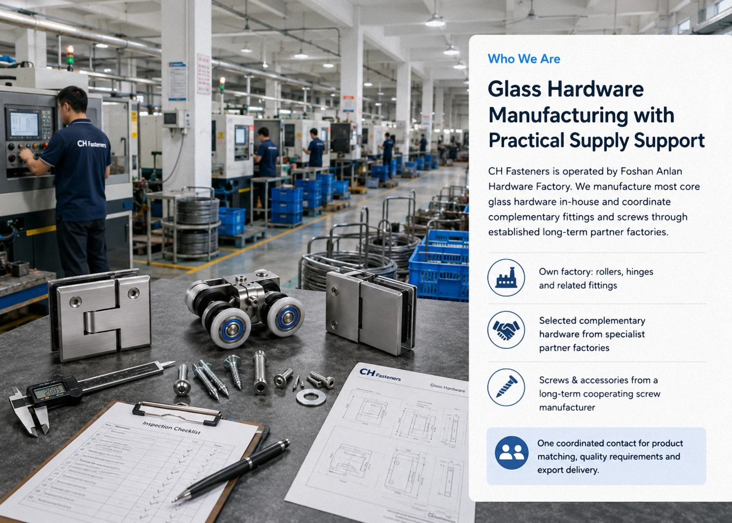 Hardware manufacturing and quality inspection