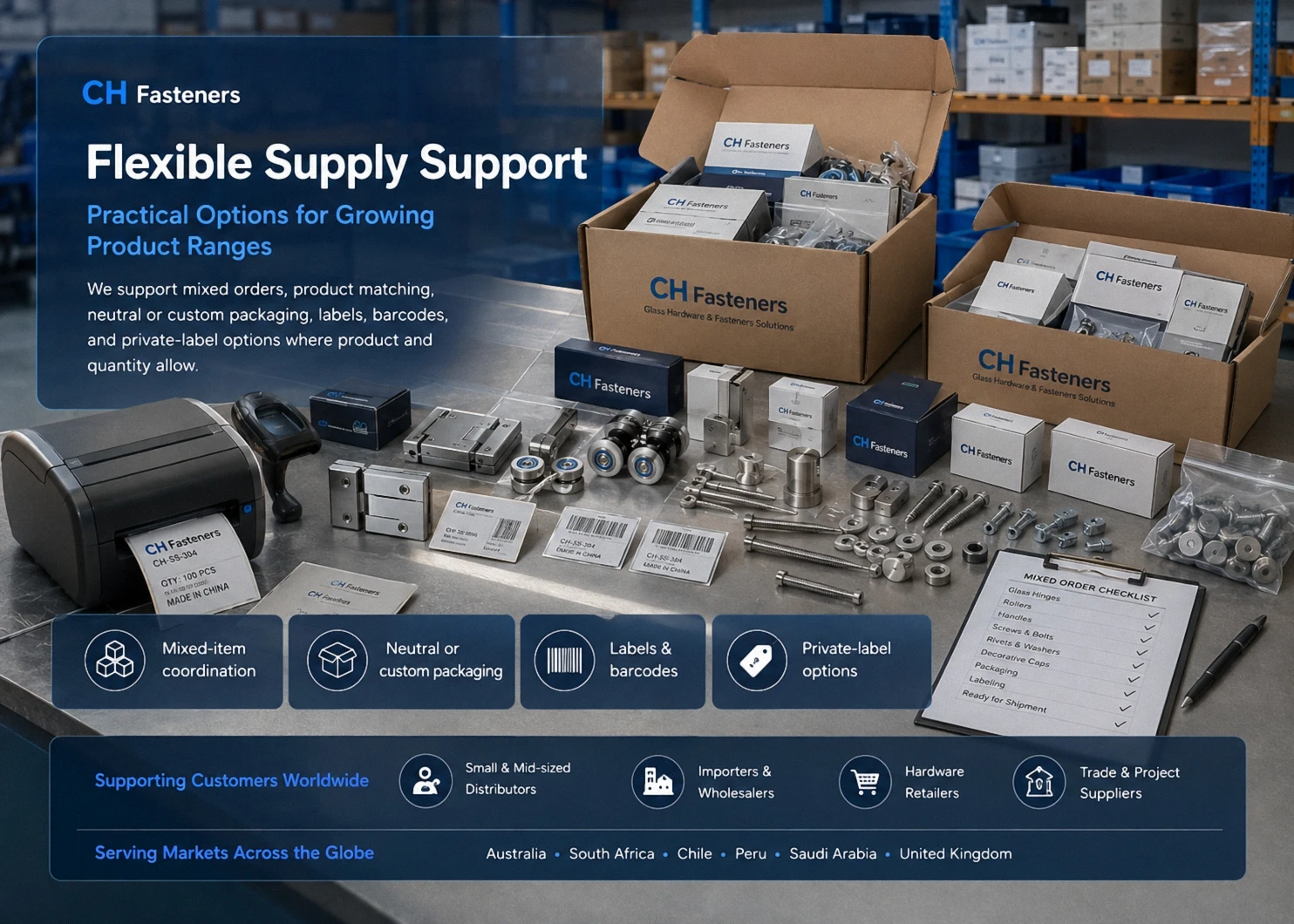 OEM packaging and mixed hardware order preparation