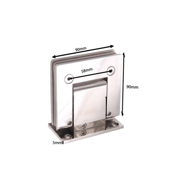 Adjustable Cushion Wall Mounted Stainless Steel Hinge Glass Bathroom Accessories