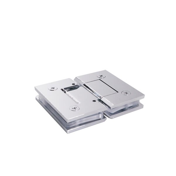 Adjustable Double Axes 180 Degree Glass To Glass Solid Brass Fittings Door Hinges