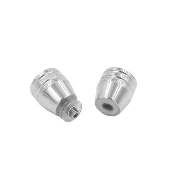 Back-To-Back Conical Door Knob Stainless Steel Glass Handles