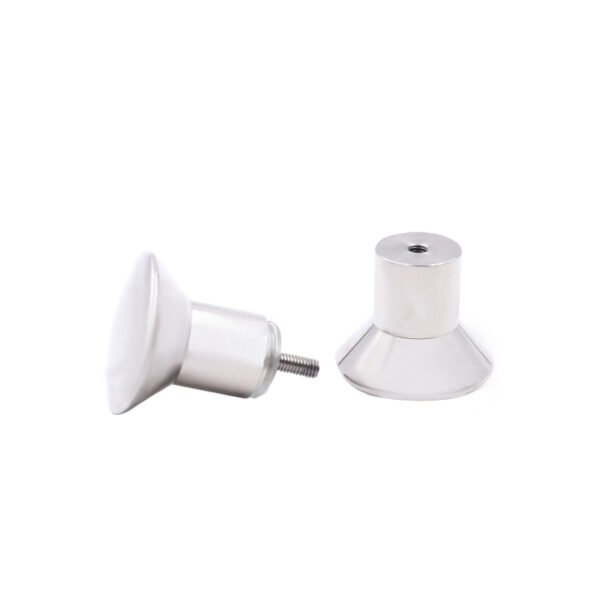 Back-To-Back Conical Door Knob Stainless Steel Glass Handles