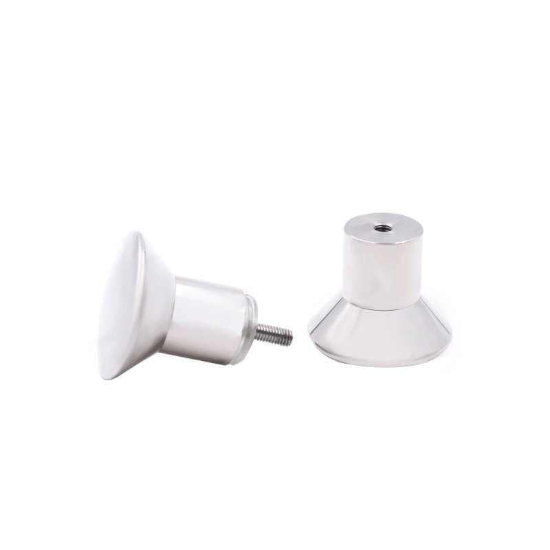Back-To-Back Conical Door Knob Stainless Steel Glass Handles
