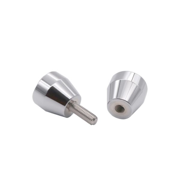 Back-To-Back Conical Door Knob Tempered Glass Sliding Door Handles