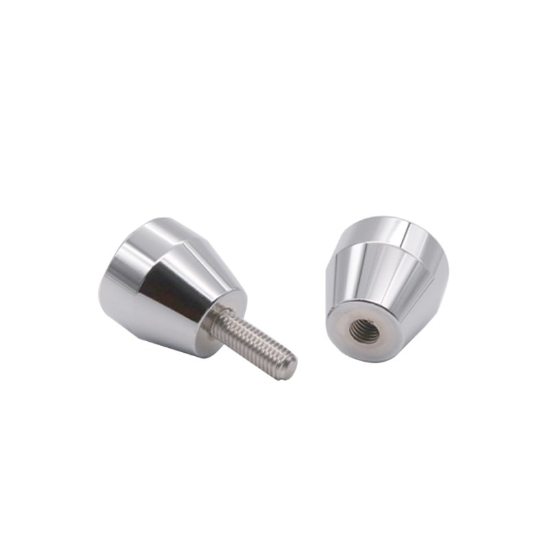 Back-To-Back Conical Door Knob Tempered Glass Sliding Door Handles
