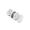 Back-To-Back Fluted Door Knob Brass Luxury Glass Sliding Door Handles