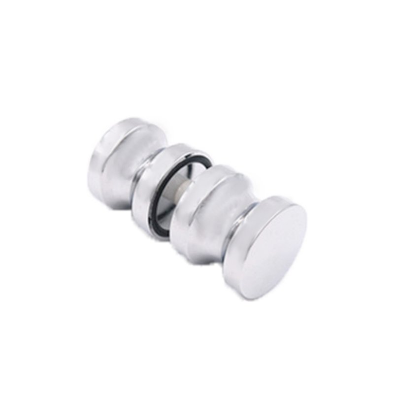 Back-To-Back Fluted Door Knob Brass Luxury Glass Sliding Door Handles