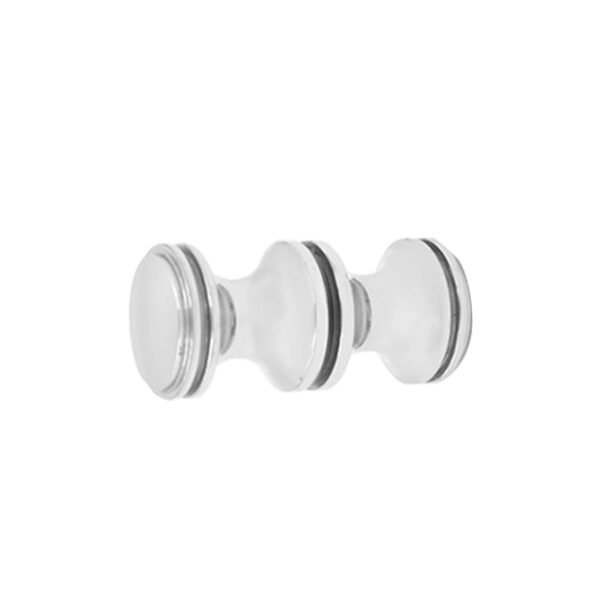 Back-To-Back Fluted Door Knob Brass Luxury Glass Sliding Door Handles