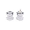 Back-To-Back Fluted Door Knob Brass Luxury Glass Sliding Door Handles