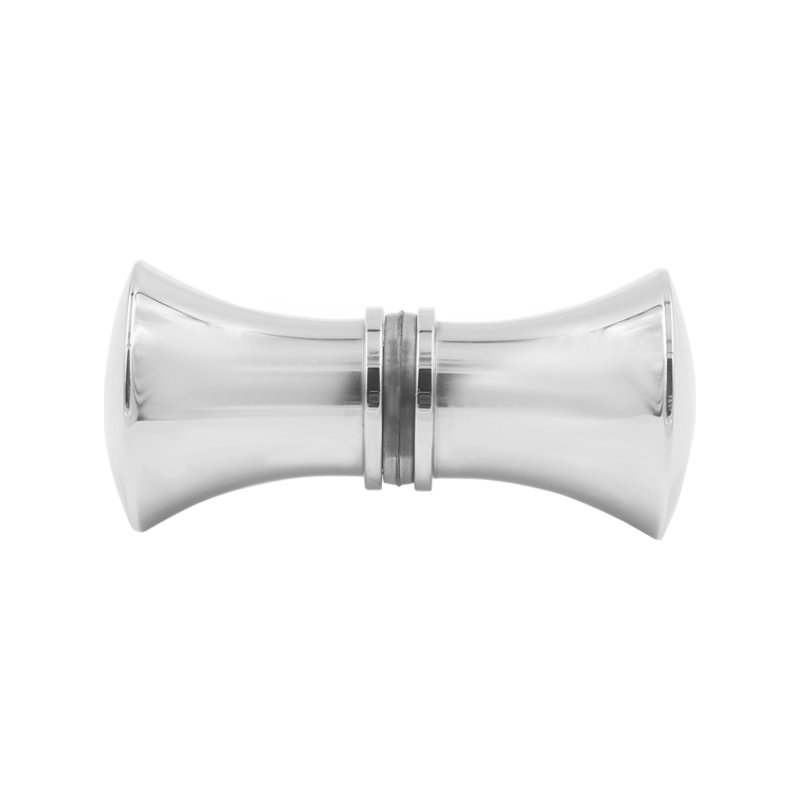 Back-To-Back Fluted Door Knob Stainless Steel Shower Glass Handle