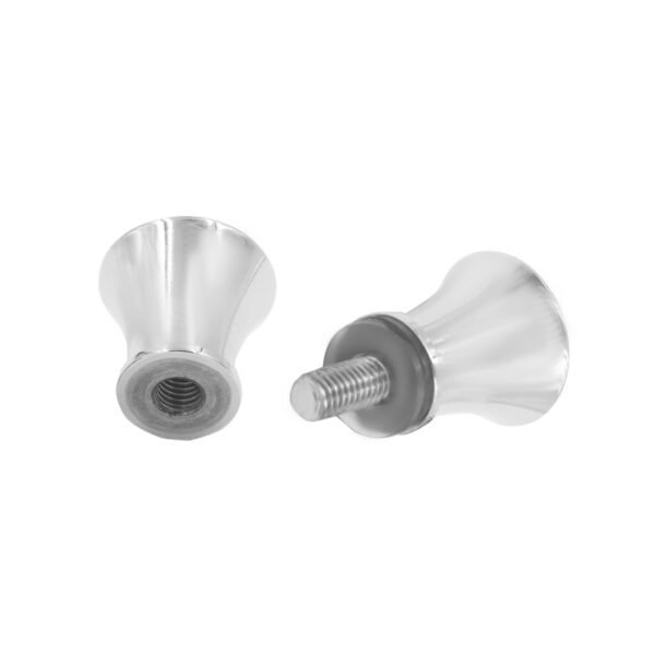 Back-To-Back Fluted Door Knob Stainless Steel Shower Glass Handle