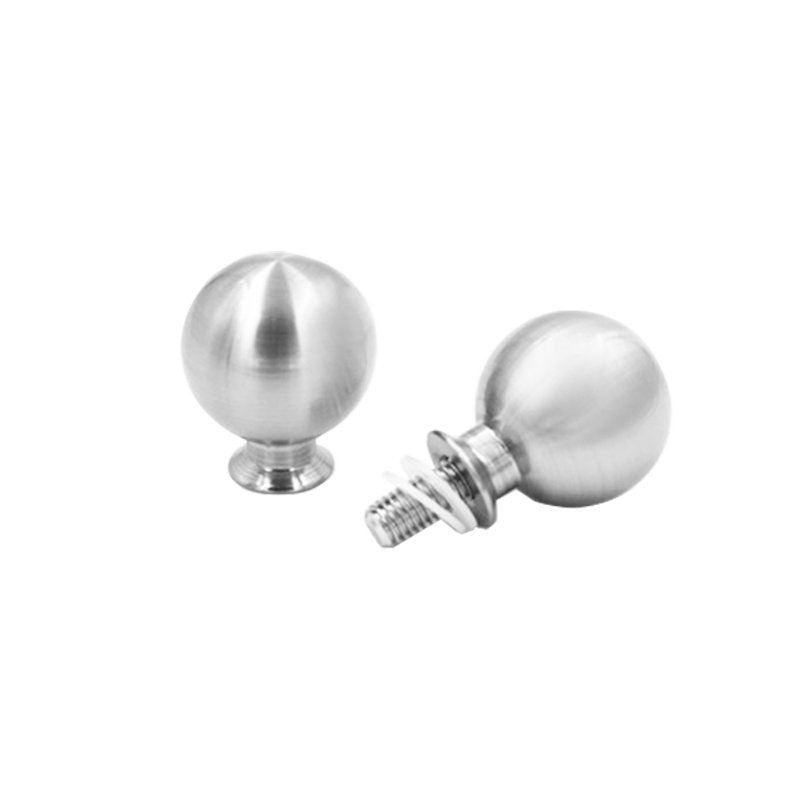 Back-To-Back Spherical Glass Knob Sliding Door Handle Fittings