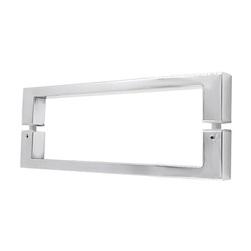 Back-To-Back Square Stainless Steel Shower Hardware Glass Pull Handle
