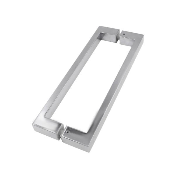 Back-To-Back Square Stainless Steel Shower Hardware Glass Pull Handle
