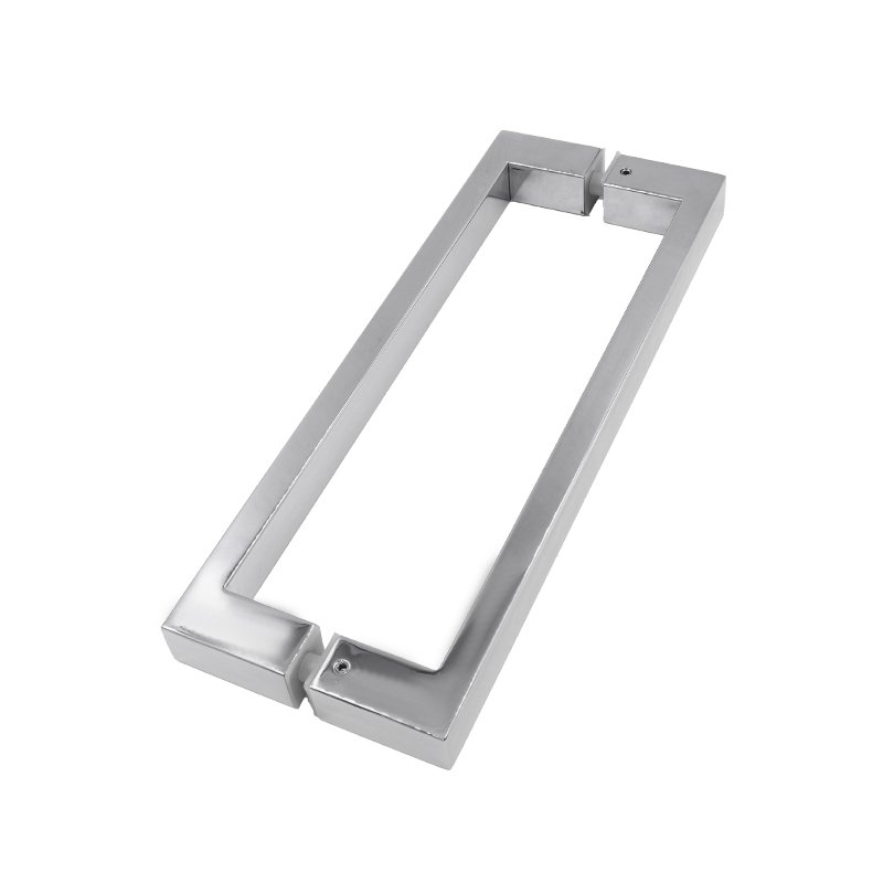 Back-To-Back Square Stainless Steel Shower Hardware Glass Pull Handle