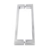 Back-To-Back Square Stainless Steel Shower Hardware Glass Pull Handle