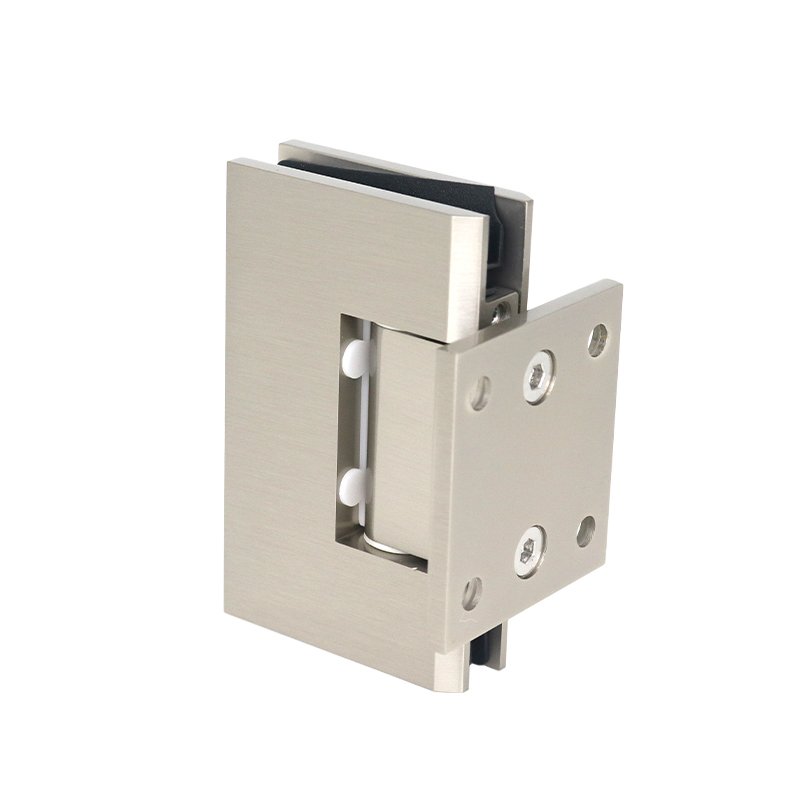 Brushed Nickel 90 Degree Solid Brass Shower Hinge Glass Door Hardwares 1 Brushed Nickel 90 Degree Solid Brass Shower Hinge Glass Door Hardwares