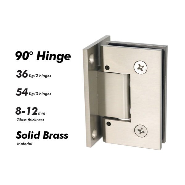 Brushed Nickel Adjustable Glass Glass Accessories Solid Brass Shower Door Hinges