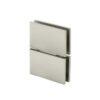 Brushed Nickel Adjustable Shower Hinges 360 Degree Rotatable Glass Door Pivot Hinges