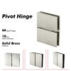 Brushed Nickel Adjustable Shower Hinges 360 Degree Rotatable Glass Door Pivot Hinges
