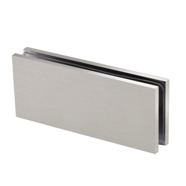 Brushed Nickel Fixed Clips Glass Door Clamps 1 Brushed Nickel Fixed Clips Glass Door Clamps